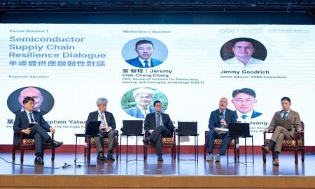 科民社中心今日舉辦「供應鏈韌性戰略國際高峰會」，匯聚多國重要智庫學者、前政府官員與國際企業領袖，探討半導體、人工智慧、能源安全與無人機供應鏈的合作戰略